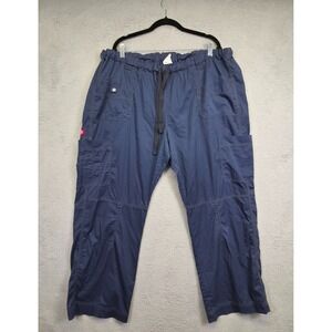 Dickies Scrub Pants Womens 2XL Blue Utility Cargo‎ Medical Docs Nursing Uniform